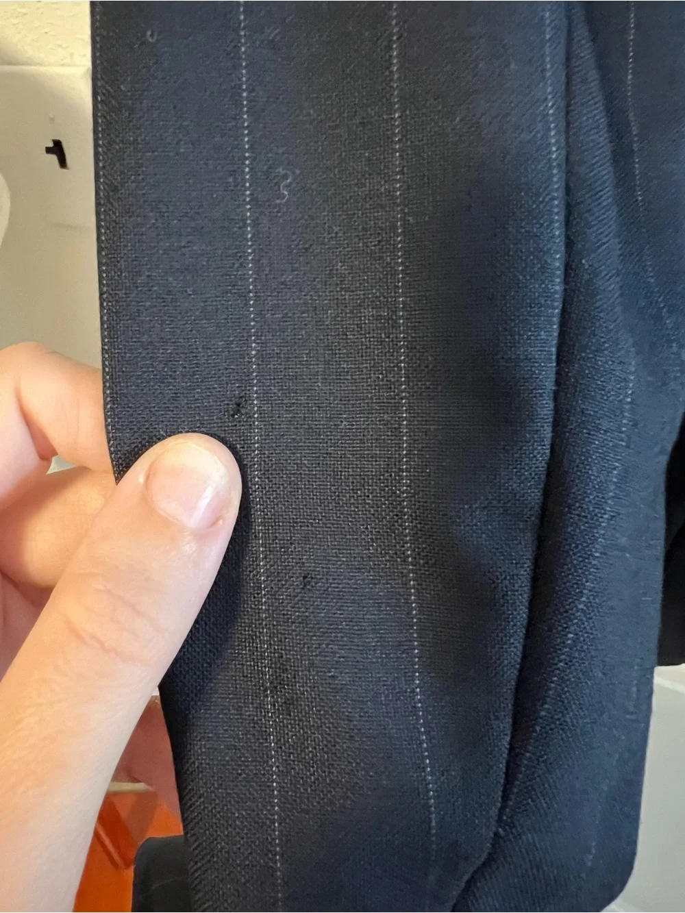 VNTG Polo Ralph Lauren University Club Pinstriped Double Breasted Suit Jacket